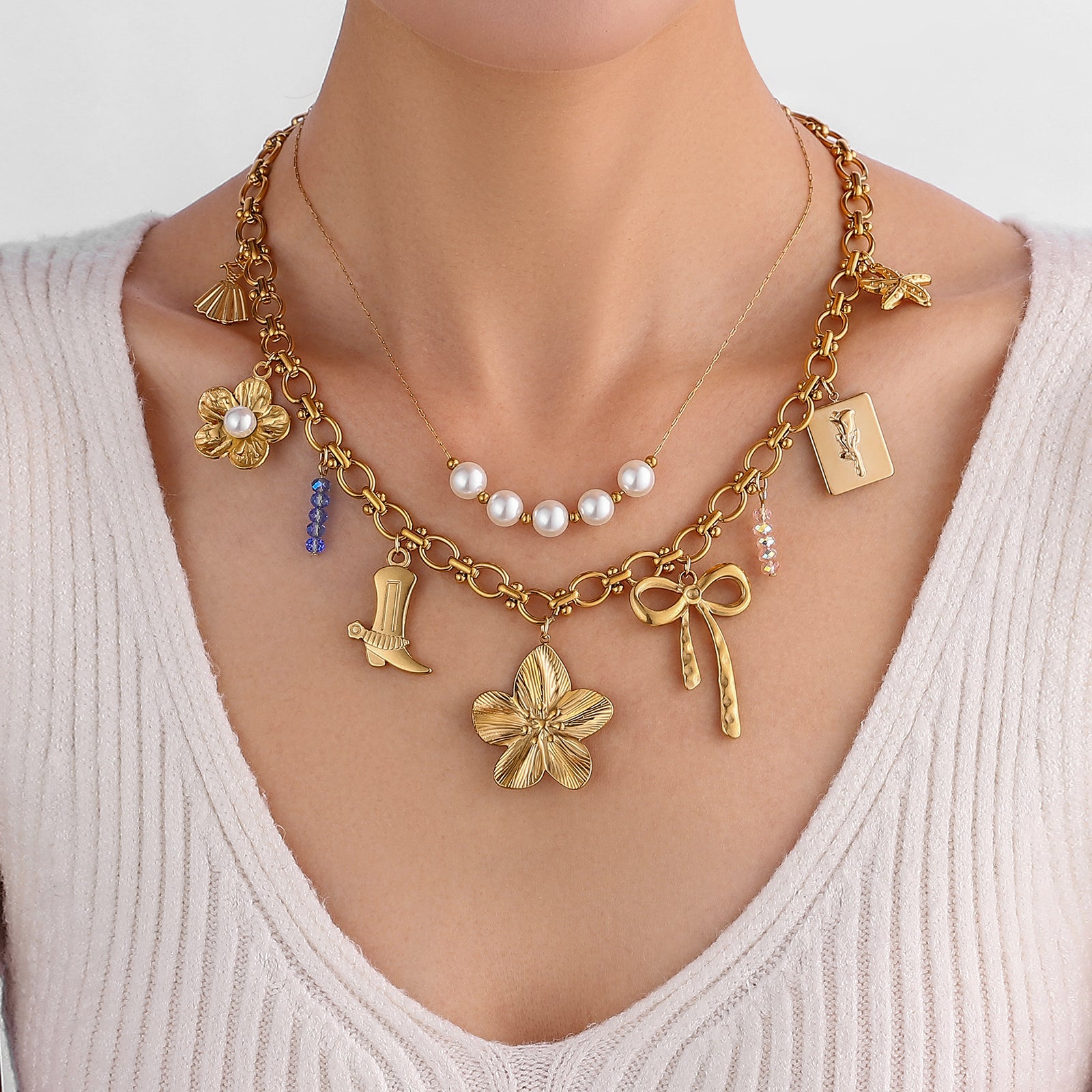 GOLD PEARL NECKLACE